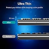 ESR Camera Lens Protector Compatible with Samsung Galaxy S22 Ultra (2022), Scratch-Resistant Ultra-Thin Tempered Glass with Aluminum Edge, Set of 5, Black - Image 5