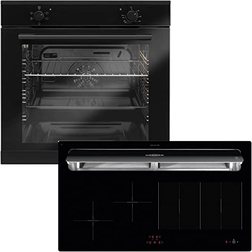 Oranier Backofen Set Induktion autarkes Kochfeld mit Umluft-Dunstabzug KXI 1092 & Einbaubackofen EBS 9911