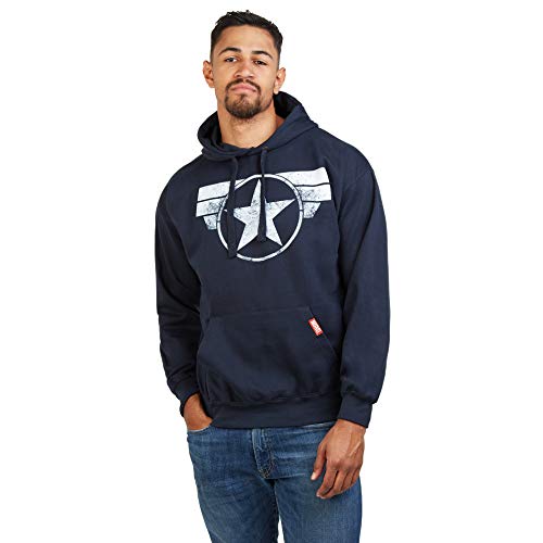 Marvel Sudadera con Capucha y Logotipo del Capitán América para