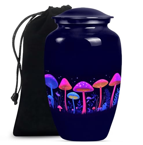 Mushroom Urn, Large Urns for Human Ashes, Urn for Ashes Adult Male, Urn for Ashes for Women, Urns for Adult Human Ashes, Adult Cremation Urns(Size - 10inch)