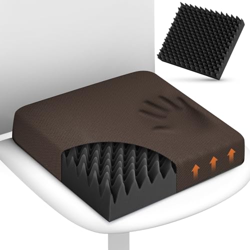 Geiserailie Breathable Mesh Cover Egg Chair Cushion with Non-Slip Cover Egg Foam Pad Set for Chairs Relieve Back Foam Seat Recliner Cushions 4