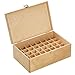 Produktbild Holzboxen - Schlichte Bachblütenbox aus hellem Birkenholz - 40 Fächer für 30 ml Flaschen - Maße: 305 x 199 x 116 mm (BxTxH) - Lochdurchmesser: 33.5 mm - Geschenkidee
