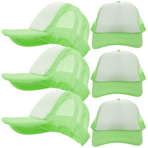Casquettes sublimation respirantes à transfert thermique lot de 10 en polyester léger vert