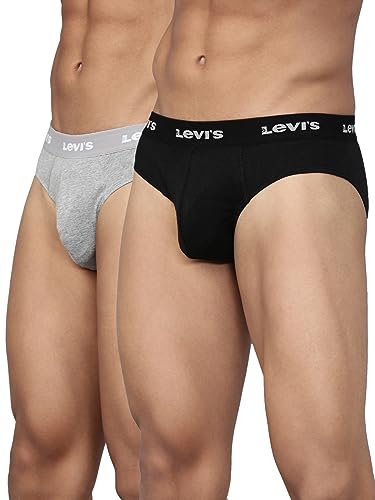Levi's 002 Classic Brief for Men | 100% Pure Cotton | Solid | Durable Comfort | Breathable Men's Underwear | Anti-roll Waistband | Extra Supportive Gusset | Dual Layer 3D Pouch | Pack of 2 - Image 2