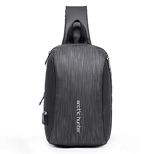 Sac à bandoulière étanche pour homme avec fermeture zippée et sangle