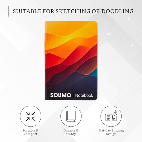 Image of Amazon Brand - Solimo A5 Dot Grid Journal | 100 GSM | Flat Lay Binding | Rounded Corners | Suitable for Sketching or Doodling, To-do lists & more (160 Pages)