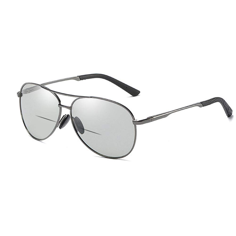 HQMGLASSESPolarized Light Photochromic Progressive Multi-Focus Reading Glasses / UV400 Outdoor Reader