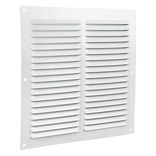 Cofan Rejilla de Ventilación | Fabricada en Aluminio Blanco | Medida de 20 x 20 cm | Medida Interior 17 x 17 cm | Unitario