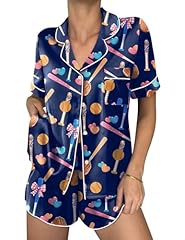 Dark Blue Baseball Print