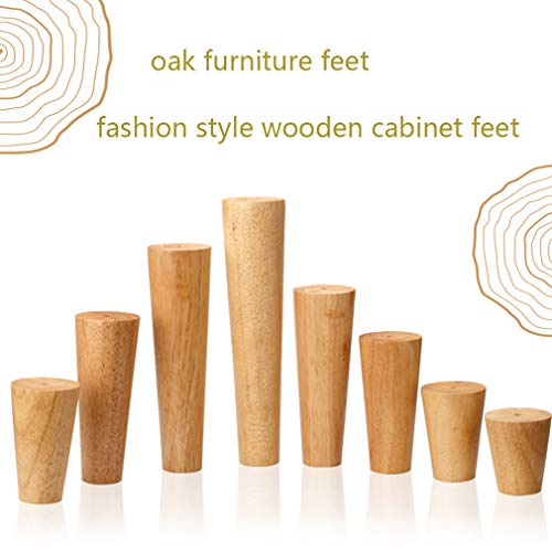 Patas de madera de roble para elevar tu sofá con un juego de 4 piezas robustas 5