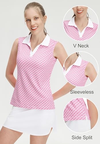 M MAELREG Womens Golf Shirt Collared Stretch Polo Moisture Wicking Soft Fabric for Tennis Women Golf Polo Shirts — view 4
