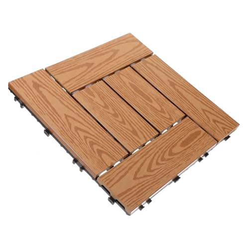 Suelos de madera de plástico baldosas entrelazadas para terrazas exteriores