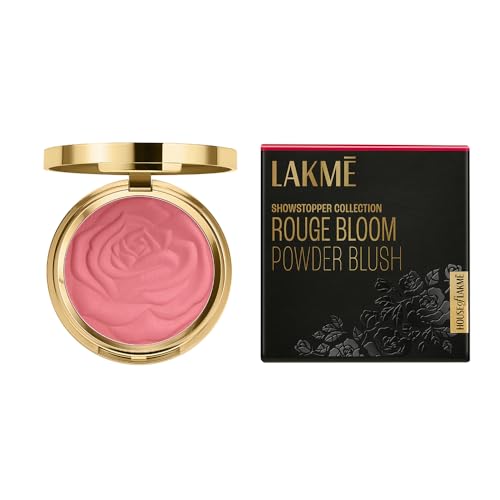 Image of Lakme Showstopper Collection Rouge Bloom Powder Blush Pink Blossom -12g