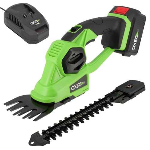 Cisaille à gazon - sculpte buisson taille haie sans fil 2en1 18V - 2 lames - Avec batterie 4Ah et chargeur rapide