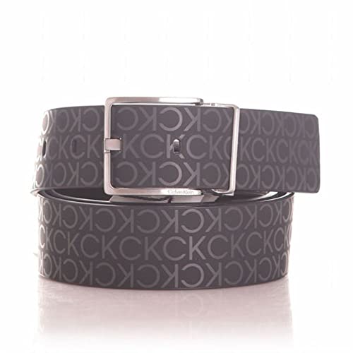 Ceinture Calvin Klein homme black smooth tonal mono pour pantalon et jean