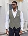 COOFANDY Men's Suit Vest Slim Fit Lightweight Dress Waistcoat Single Breasted Casual Business Vest with Pocket