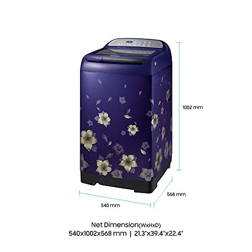 Image of Samsung 7 kg Fully-Automatic Top Loading Washing Machine (WA70M4010HL /TL, Star Flower Blue, Wobble Technology)