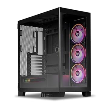 Gabinete Gamer Pichau Pouter 4, RGB, Lateral e Frontal De Vidro, Com 3 Fans, Preto, PG-PO4-BK-3F