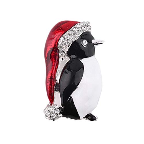 Jiacheng29 Niedliche Pinguin-Brosche für Damen, Strass, Schmuck, Weihnachten, Party, Dekoration, Geschenk, Strassstein