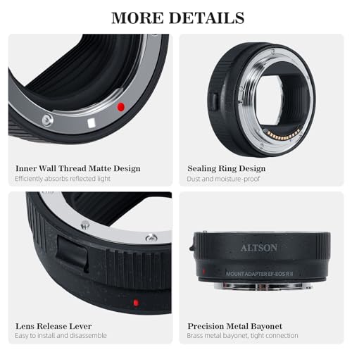 Image of EF-EOS R Auto Focus Lens Mount Adapter with Compatible with EF /EF-S Lens to R Mount Camera EOS R R5 R5C R50 R6 RP R7 R100 C70
