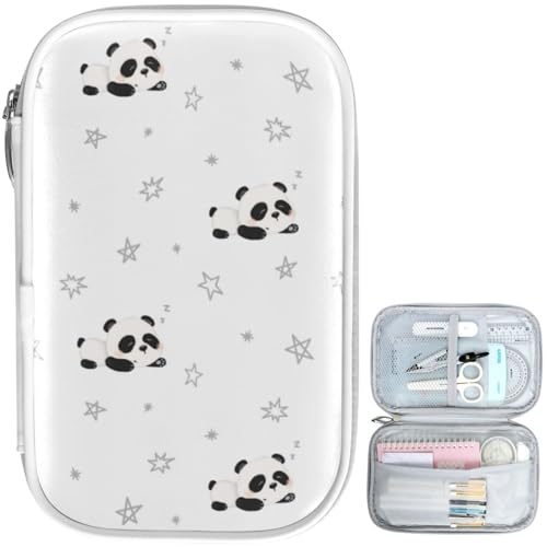 Image of Cute Panda Sleep Marble Pencil Bag Case Zipper Pencil Holder Organizer Stationary Pen Bag Cosmetic Makeup Bag Pouch Purse for School Office Supplies