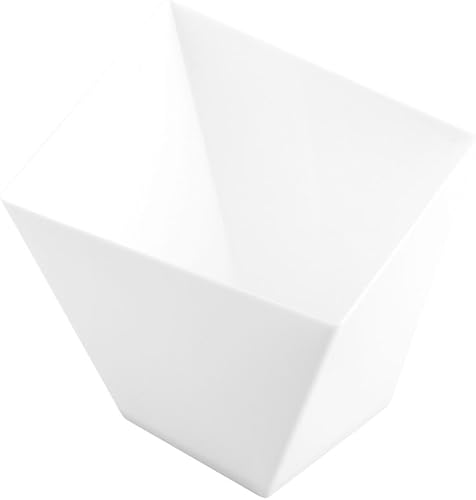 Miniatura 8 de Restaurantware Vasos desechables de postre de 5.5 onzas, 100 tazas cuadradas para servir aperitivos, mousse, parfaits o pudines, para bodas o