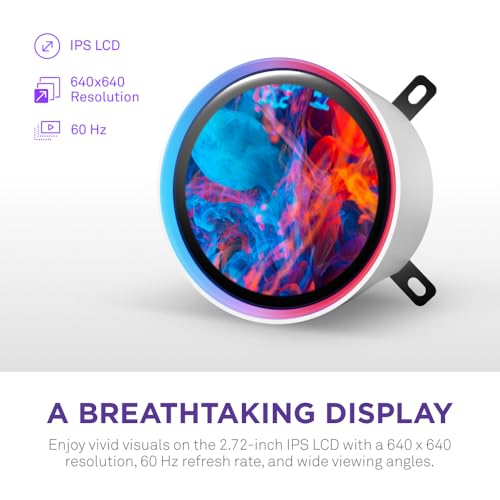 Image of NZXT Kraken Elite 420 RGB 2025 - AIO CPU Liquid Cooler - 420mm Radiator - F420 RGB Core Fan - Customizable 2.72 inch IPS LCD - NZXT Turbine Pump - AMD AM5, AM4 - Intel LGA 1851 /1700, 1200 /115X - White