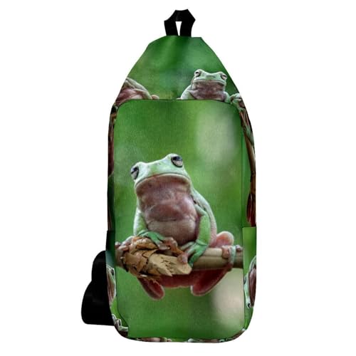 Sac à dos à bandoulière australien blanc grenouille pour homme et femme