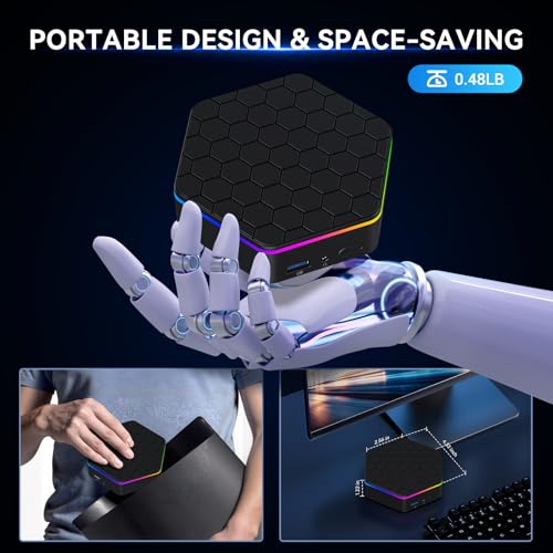 Image of Mini PC, 12th Alder Lake N100 Linux Mini Computer (up to 3.4GHz), 16GB DDR4 RAM 512GB SSD Small Desktop Computer WiFi 6 /4K Dual Display /USB3.2 /BT5.2 /Gigabit Ethernet for Home, Office, Business