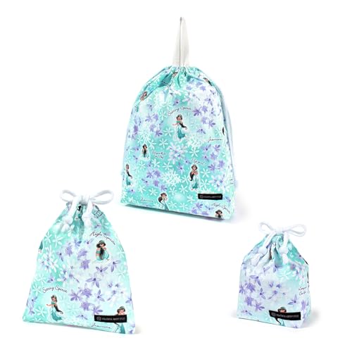 COLORFUL CANDY STYLE ディズニー 巾着3点(体操服袋・コップ袋・給食袋)セット 体操服袋 コップ袋 給食袋 Jasmine/Aladdin 着替え入れ 小物入れ 子供 キッズ おしゃれ かわいい Jasmine/Aladdin 男の子