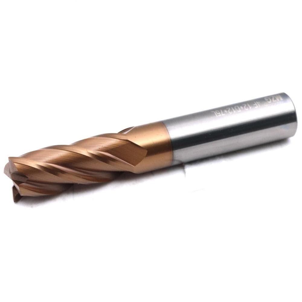 Fresa de extremo cuadrado carburo, HRC60, 4 flautas, 6 mm, 8, for acero tungsteno y aleación, for aceros aleados endurecidos, 1 unidad(10.0x10Dx150L)