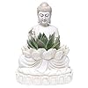 Buddha Planter–95 Tall Polyresin Zen Plant Pot Holder for Succulent Flower Cactus Garden Lotus Statue Indoor or Outdoor Decor