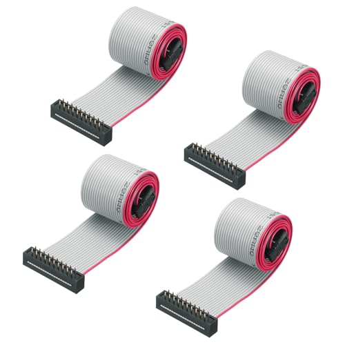 Nappe IDC 20 broches câble plat pas 2.54 mm connecteur FC FD gris de 50 cm pour carte mère