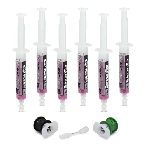 ERRECOM Extreme Ultra - 6 x 6mL, Leak Stop for Vehicle A/C Systems, Includes R1234yf and R134a adapters