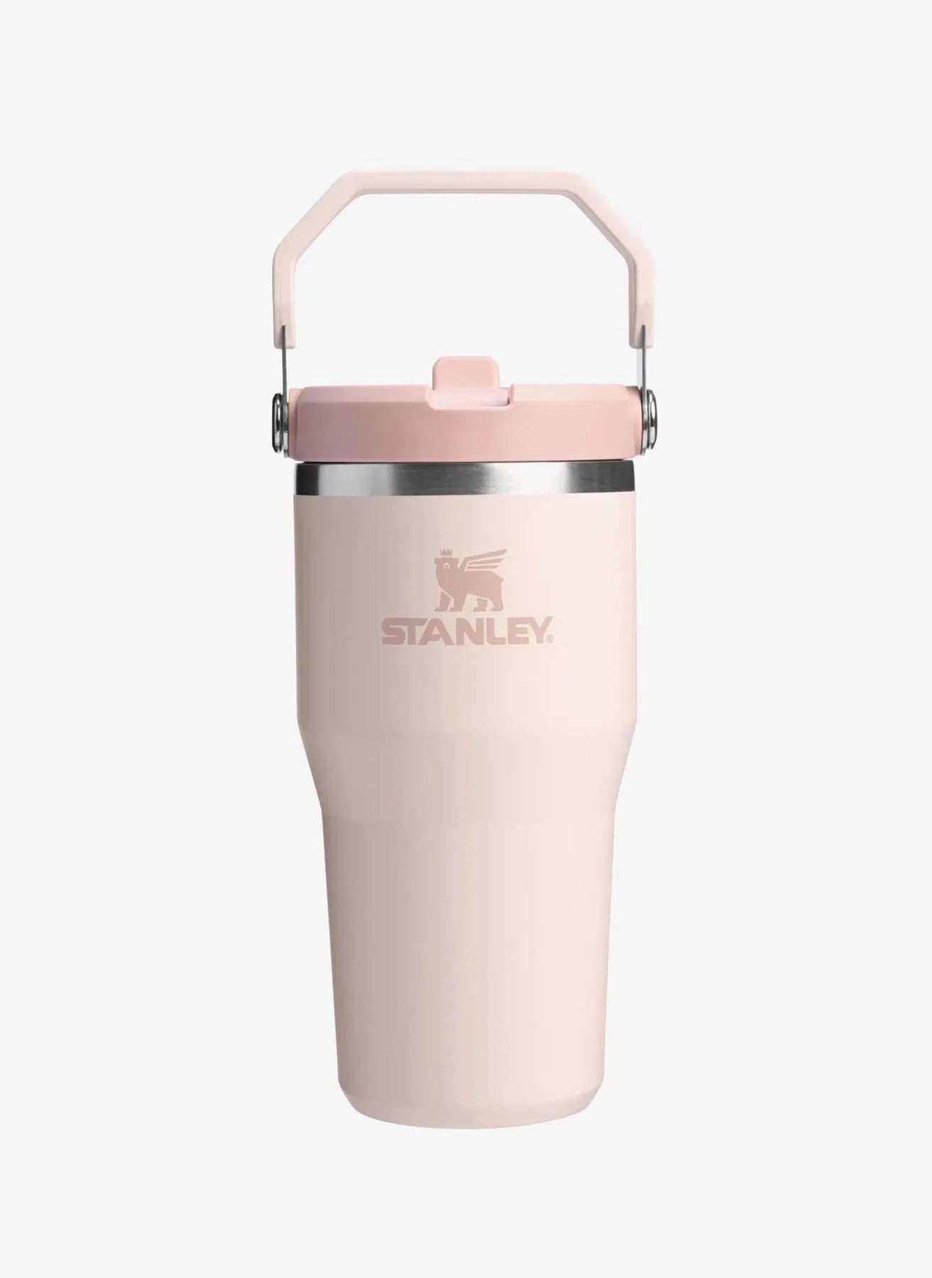Stanley IceFlow Flip Straw Tumbler Pipetli Termos Bardak, Pembe Kuvars (Rose Quartz), 0.60 Litre