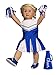 American Fashion World Blue Cheerleading Outfit for 18-Inch Dolls | Accessories Included | Premium Quality & Trendy Design | Dolls Clothes | Outfit Fashions for Dolls for Popular Brands