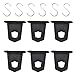 ZYNCUE Lot de 6 crochets pour rail d'auvent avec crochets en S pour camping-car et caravane - Noir