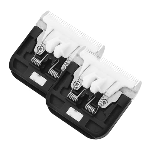 VICASKY 2Pcs Dog Trimmer Replacement Blades for Electric Clippers Detachable Paw Hair Clip Blades for Grooming Easy to Install for Paws Eyes Ears and Sensitive Areas
