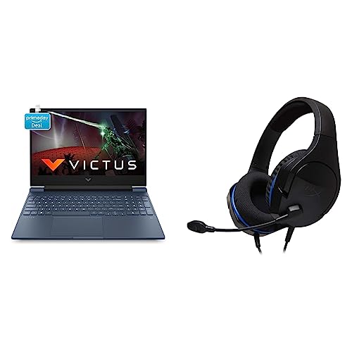 Image of HP Victus Gaming Laptop 12th Gen Intel Core i5-12450H 15.6 inch(39.6 cm) FHD IPS Gaming Laptop & HyperX Cloud Stinger Core - Gaming Headset (Black) for PS