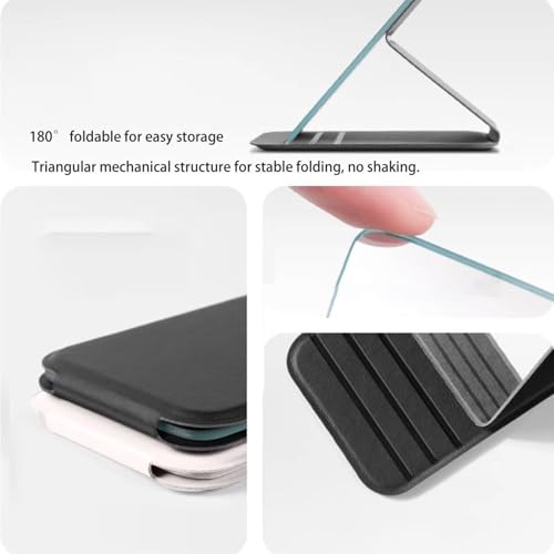 Image of Travel Mini Makeup Mirror (11x7 cm),Portable Folding Mirrorwith Stand,Light Weight and Slim Design for Purse,Travel,Use Anywhere,Easy Portability,Fits in Purse,Bag,Pocket (Black, Pack of 1)