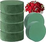 Tholire Round Floral Foam for Fresh Flower Arrangements – 6 Pack Floral Foam – Water-Absorbing Flower Block for Bouquets, Crafts, Centerpieces – Easy to Cut & Shape