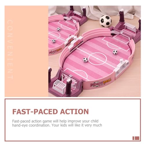 ibasenice 1 Satz Mini Tischkicker für interaktives tischfußballspiel interaktives kickerspiel fussballspiel für Fußball interaktives Tischspiel Spieltische Tischspiele Abs Rosa – Bild 6