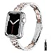 chuangshiji Metal Band Compatible with Apple Watch Band 45mm 44mm 42mm 41mm 40mm 38mm , Stainless Steel Wristband Replacement for iWatch Series SE/8/7/6/5/4/3/2/1 Women and Men