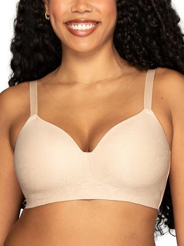 Vanity Fair Women's No Underwire Effortless Bra, Soft Wireless Support and Memory Foam Cups, S-3XL, Plus Size, Damask Neutral All Over Lace, XX-Large - image 1