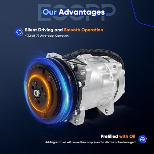 Image of ECCPP AC Compressor 1990 for Rolls-Royce Silver Spur 6.8L AC Compressor with Clutch Rapid Cooling