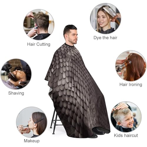 Capa Clásica de Piel de Serpiente para Barbería Unisex miniatura 3