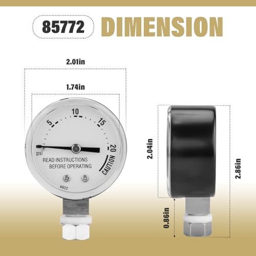 image for Prosocool 85772 Pressure Cooker Steam Gauge Replacement for Presto Ste