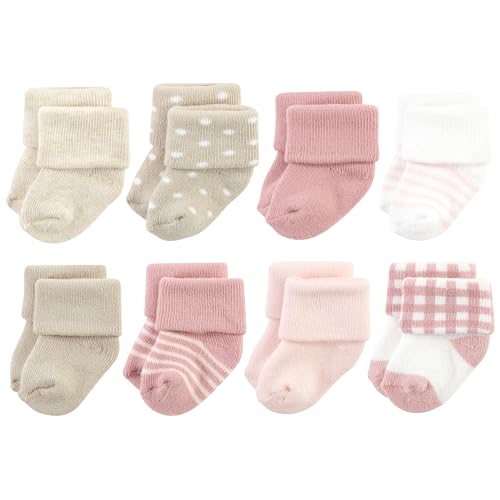 Image of Hudson Baby baby-girls Cotton Rich Newborn and Terry Socks