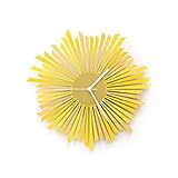 reloj pared amarillo  El Sol - 41 cm / 59 cm moderno reloj de pared con tonos dorados y amarillos
