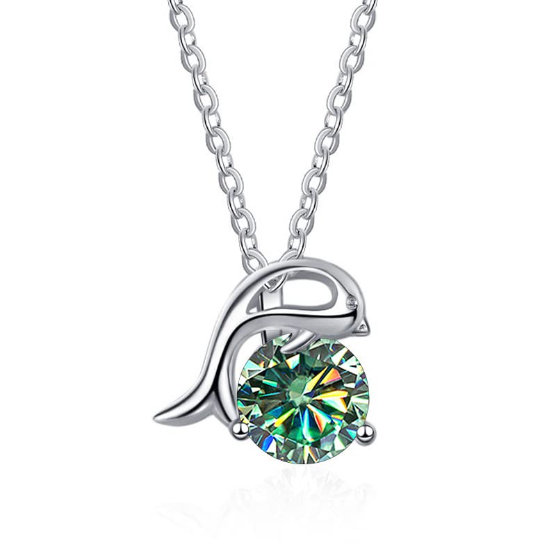 Collier dauphin moissanite bijou élégant pour le quotidien